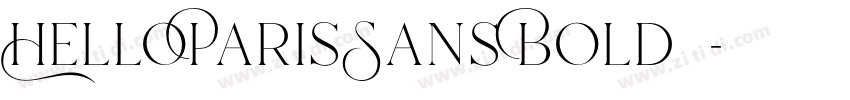 HelloParisSans Bold字字体转换